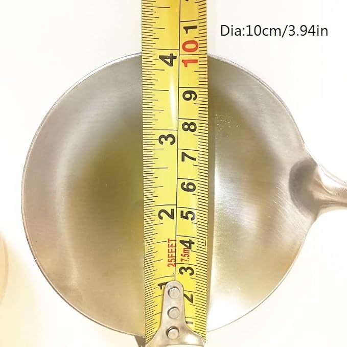 Soup Ladle Stainless Steel Scoop Spoon 304 Stainless Steel Utensils for Cooking with Anti-Scald Design kitchen tool for Soup, Stew, Chili and Gravy Silver 13.58 Inches