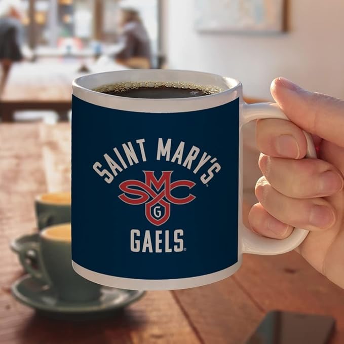 Saint Mary's College Gaels Logo Ceramic Coffee Mug, Novelty Gift Mugs for Coffee, Tea and Hot Drinks, 11oz, White