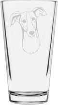 Polish Greyhound Custom Personalized Dog Themed Etched All Purpose 16oz Pint Glass