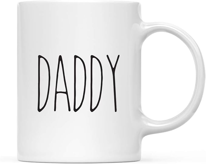 Andaz Press Simple Rustic Farmhouse Kitchen Decor 11oz. Ceramic Coffee Tea Mug Gift, Daddy, 1-Pack, Birthday Christmas Gift Ideas for Family, Friends