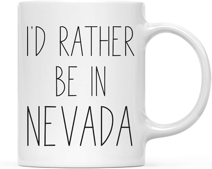 Andaz Press U.S. State 11oz. Coffee Mug Gift, I'd Rather Be in Nevada, 1-Pack, Long Distance College Going Away Study Abroad Birthday Christmas Gifts