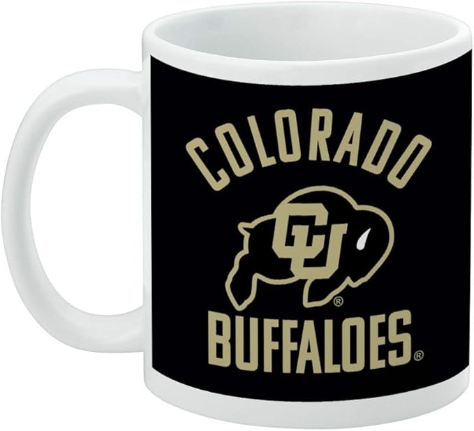 Colorado Buffaloes Ceramic Coffee Mug, Novelty Gift Mugs for Coffee, Tea and Hot Drinks, 11oz, White