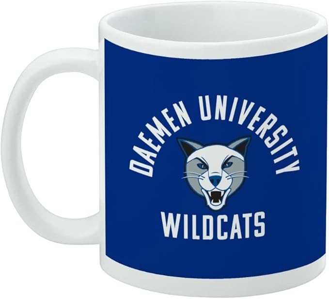 Daemen College Wildcats Logo Ceramic Coffee Mug, Novelty Gift Mugs for Coffee, Tea and Hot Drinks, 11oz, White