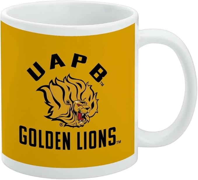 Arkansas at Pine Bluff Golden Lions Ceramic Coffee Mug, Novelty Gift Mugs for Coffee, Tea and Hot Drinks, 11oz, White