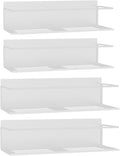 Magnetic Spice Rack for Refrigerator Magnetic Fridge Shelf for Kitchen Spice Organizer Magnetic Shelf for Fridge Space Saving White 4 Pack with Magnetic Paper Towel Holder