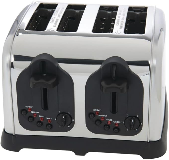 HUBERT Commercial 4-Slot Toaster - 11"L x 11 1/10"W x 7 1/2"H
