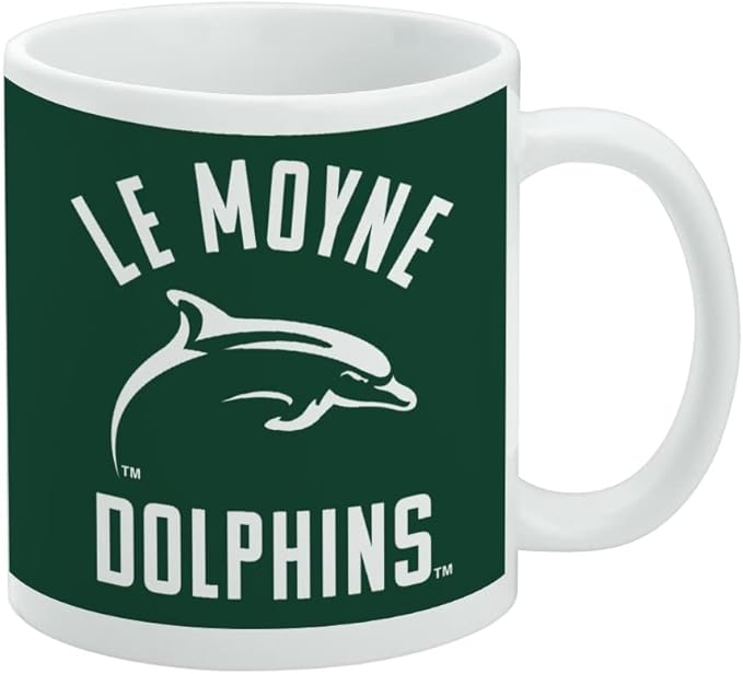 Le Moyne College Dolphins Logo Ceramic Coffee Mug, Novelty Gift Mugs for Coffee, Tea and Hot Drinks, 11oz, White