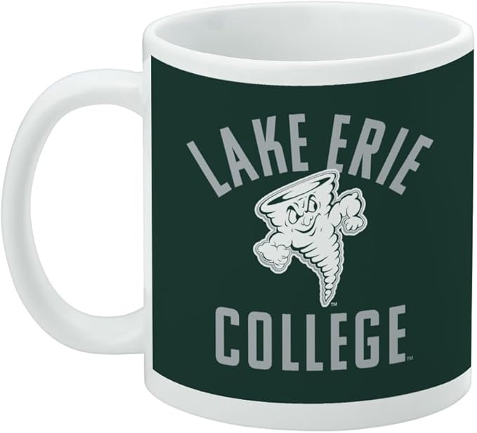 Lake Erie College Storm Logo Ceramic Coffee Mug, Novelty Gift Mugs for Coffee, Tea and Hot Drinks, 11oz, White