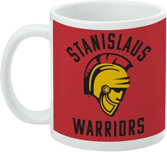 California State University Stanislaus Warriors Logo Ceramic Coffee Mug, Novelty Gift Mugs for Coffee, Tea and Hot Drinks, 11oz, White