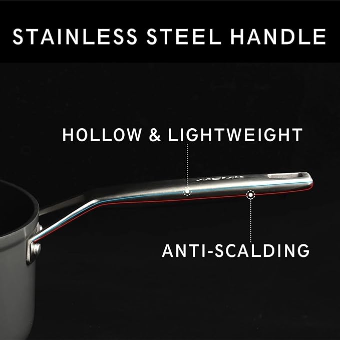 MsMk Titanium and Ceramic Nonstick Wok pan with lid，12.5 Inch Woks & Stir Fry Pans with Stay-Cool Handle，Flat Bottom Wok Suits for Induction, Electric, Gas, Halogen, All Stoves