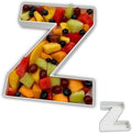 Hard Plastic Reusable Fillable Letters Numbers Serving Trays for Party Decoration (Z, White)