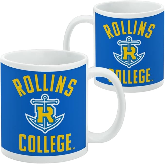 Rollins College Tars Logo Ceramic Coffee Mug, Novelty Gift Mugs for Coffee, Tea and Hot Drinks, 11oz, White