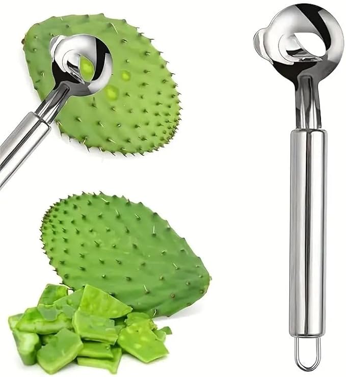 3-in-1 Fruit & Vegetable Peeler – Stainless Steel Julienne Slicer, Noodle Cutter & Cactus Peeler with Ergonomic Non-Slip Handle, Quick Meal Prep for Salads, Stir-Fries & Healthy Snacks