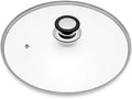 Glass Lid for Frying Pan, Fry Pan, Skillet, Pan Lid with Handle Coated in Silicone Ring,9.5"/24cm, Clear