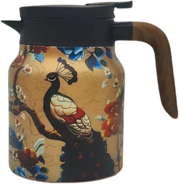 thermal teapot with infuser,Tea Pot with Infusers for Loose Tea,1000ML Thermal Teapot with Removable Infuser & Lid (B)