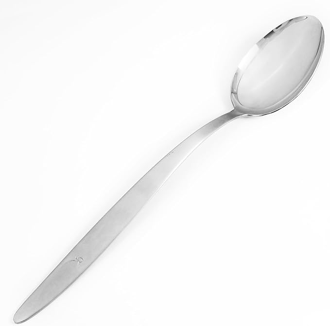 XL-12 inchs Chef Kunz Spoon Set | Pack of 2 | Premium Food-Grade 18/10 Stainless Steel | Large Cooking Serving Spoon | Chef Spoons with Ergonomic Long Handle
