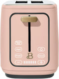 Beautiful by Drew Barrymore 2-Slice Toaster, Touch-Activated Display, 7 Shade Settings, Bagel/Frozen/Reheat Presets. (Rose)