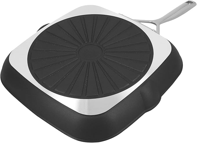 Demeyere AluPro 11-inch Aluminum Nonstick Perfect Pan Grill Pan