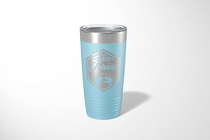 Wrestling Coach gifts, Tumbler, Coach tumbler, Wrestling gifts, Coach Beer glass, Coach gift, Wrestling Coach, Coach gifts, Wrestling Coach (Wrestling Hexagon, Sky Blue, 20oz Tumbler)