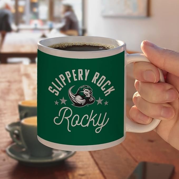 Slippery Rock The Rock Ceramic Coffee Mug, Novelty Gift Mugs for Coffee, Tea and Hot Drinks, 11oz, White