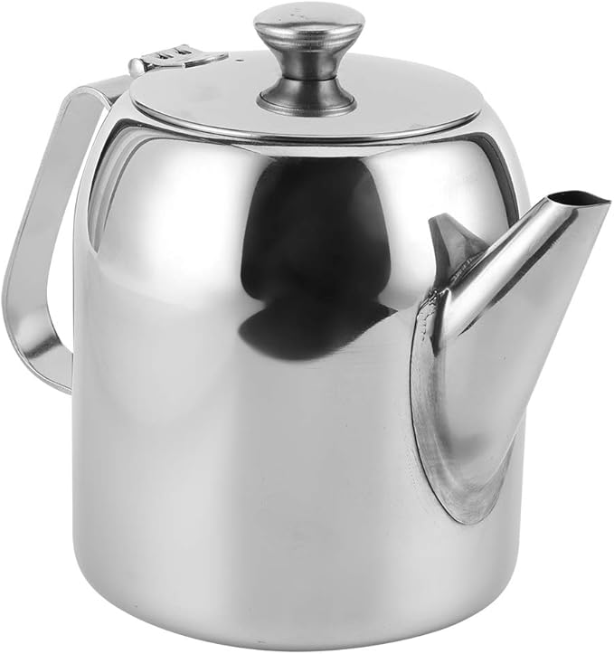 Stainless Steel Tea Kettle, 20oz or 32oz Kettle Coffee Pot Teapot Cold Kettle Short Spout for Hotel Restaurant, Living Room, Office (32 ounces)