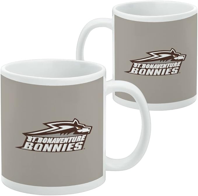 St. Bonaventure University Bonnies Logo Ceramic Coffee Mug, Novelty Gift Mugs for Coffee, Tea and Hot Drinks, 11oz, White