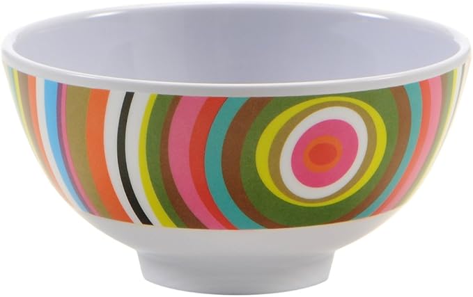 French Bull Melamine Mini Bowl, 4-Piece Set, 10 Fluid Ounces, Small Serving Bowl – Snack, Condiment, Dip, Dessert, Ice Cream – Shatter Proof, Food-Safe, BPA Free, Dishwasher Safe, 4”, Graphic