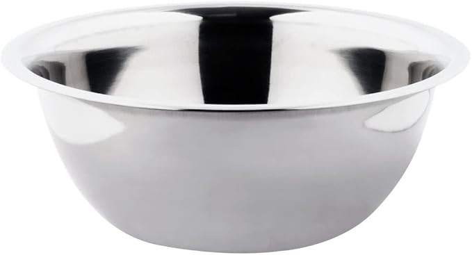 Betolla 3 Quart Stainless Steel Mixing Bowl – Medium Weight Flat Base Prep Bowl with Polished Mirror Finish for Baking, Cooking & Food Prep