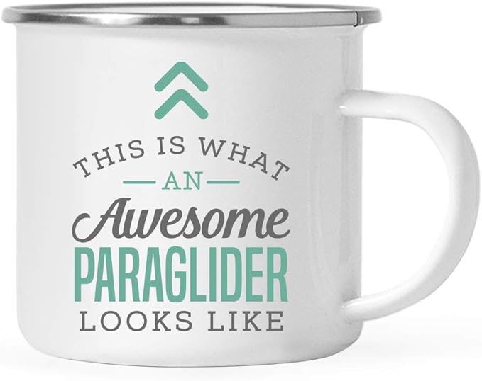 Andaz Press 11oz. Stainless Steel Campfire Coffee Mug Gift, This is What an Awesome Paraglider Looks Like, 1-Pack, Birthday Gift Ideas Coworker Him Her, Includes Gift Box