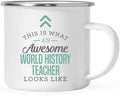 Andaz Press 11oz. Stainless Steel Campfire Coffee Mug Gift, This is What an Awesome World History Teacher Looks Like, 1-Pack, Birthday Gift Ideas Coworker Him Her, Includes Gift Box