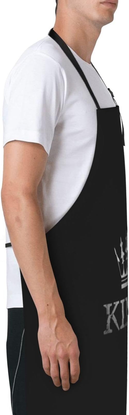 King Aprons Mens Aprons with Pockets and Adjustable Cool Apron for Gardening Cooking Kitchen
