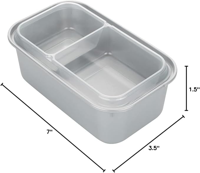 Restaurantware TRAYS ONLY: Futura 15.2 Ounce Trays For Containers 100 Microwavable Trays For 24 34 And 44 Ounce Containers - Containers Sold Separately 2 Compartments Clear Plastic Food Trays