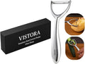 Fruits & Vegetable Peeler - Y Shaped Potato Peelers - Stainless Steel Peeler - Nontoxic Apple Peeler - Ultra Sharp Potato Peeler - Veggie Peeler - Y Peeler - Smooth Curved Handle Kitchen Peeler - Gift