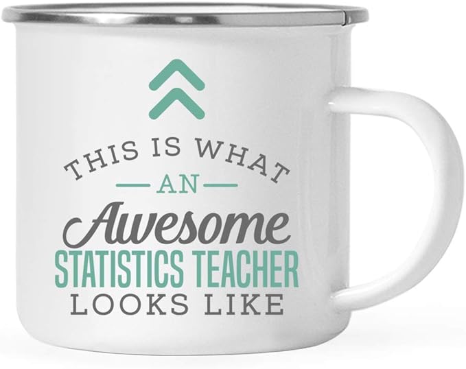 Andaz Press 11oz. Stainless Steel Campfire Coffee Mug Gift, This is What an Awesome Statistics Teacher Looks Like, 1-Pack, Birthday Gift Ideas Coworker Him Her, Includes Gift Box