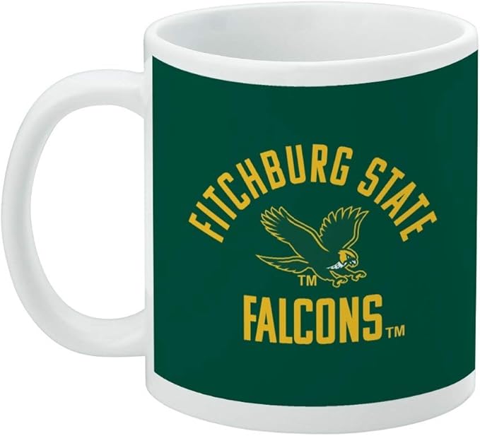 Fitchburg State University Falcons Ceramic Coffee Mug, Novelty Gift Mugs for Coffee, Tea and Hot Drinks, 11oz, White