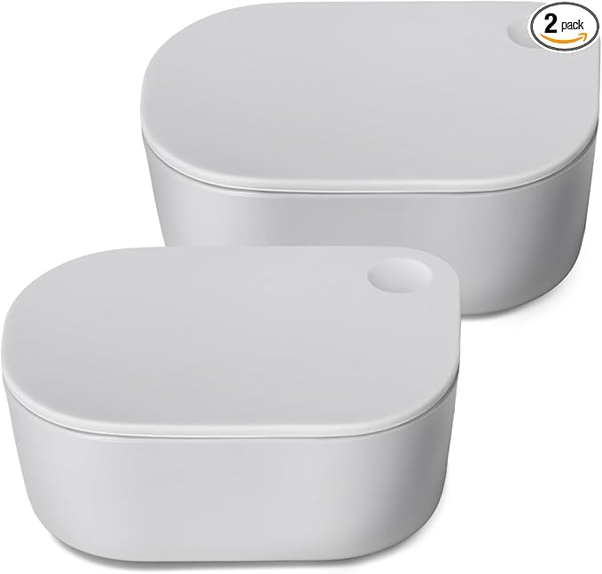 Caraway Mini Dash Inserts - 2pc .6 Cup Dash Ramekins w/Lids - Easy to Store, Non Toxic - Perfect for Sauces, Garnish, & Small Snack or Sides
