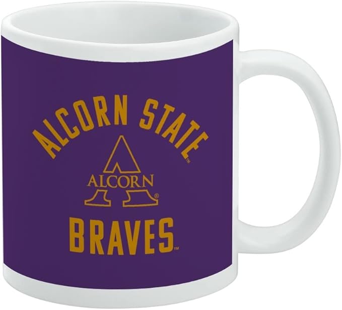 Alcorn Braves Ceramic Coffee Mug, Novelty Gift Mugs for Coffee, Tea and Hot Drinks, 11oz, White