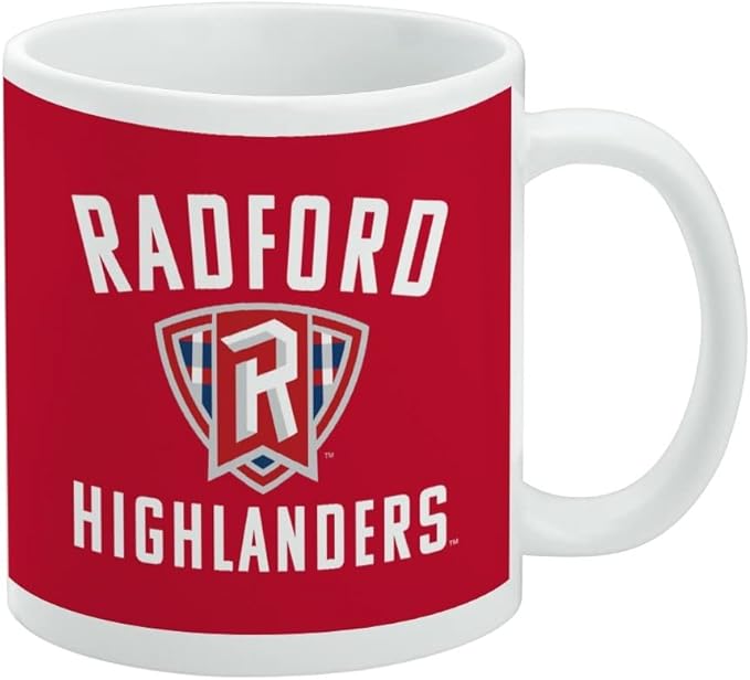 Radford University Highlanders Logo Ceramic Coffee Mug, Novelty Gift Mugs for Coffee, Tea and Hot Drinks, 11oz, White