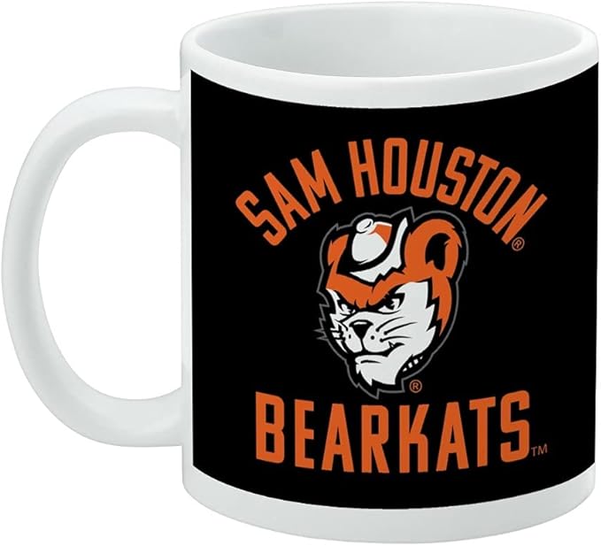 Sam Houston State University Bearkats Ceramic Coffee Mug, Novelty Gift Mugs for Coffee, Tea and Hot Drinks, 11oz, White