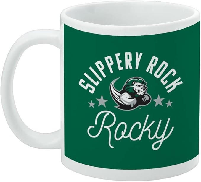 Slippery Rock The Rock Ceramic Coffee Mug, Novelty Gift Mugs for Coffee, Tea and Hot Drinks, 11oz, White