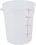 Restaurantware-Met Lux 4 Quart Food Storage Container, 1 Translucent Storage Container - Lids Sold Separately, Red Volume Markers, Dishwashable Container, Side Handles, For Storing Foods