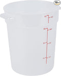 Restaurantware-Met Lux 4 Quart Food Storage Containers, 10 Translucent Storage Containers - Lids Sold Separately, Red Volume Markers, Dishwashable Containers, Side Handles, For Storing Foods