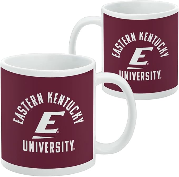 Eastern Kentucky Colonels Ceramic Coffee Mug, Novelty Gift Mugs for Coffee, Tea and Hot Drinks, 11oz, White