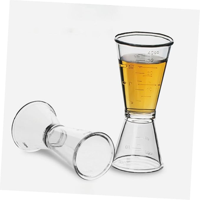 6pcs Bar Measuring Cup Double Jigger Plastic Cocktail Jigger Long Handle Bar Supplies