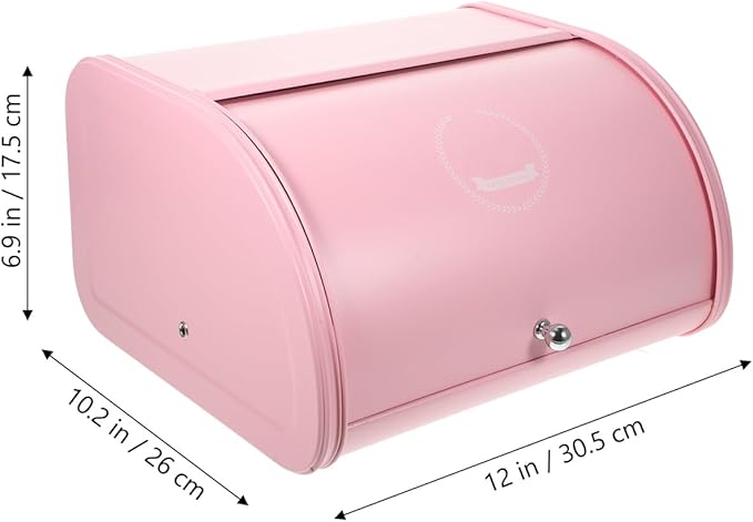 Amosfun Modern Metal Bread Box for Kitchen Countertop Stainless Steel Bread Boxes for Kitchen Counter Breadbox for Countertop read Holder for Counter Bin Roll Top Bread Box