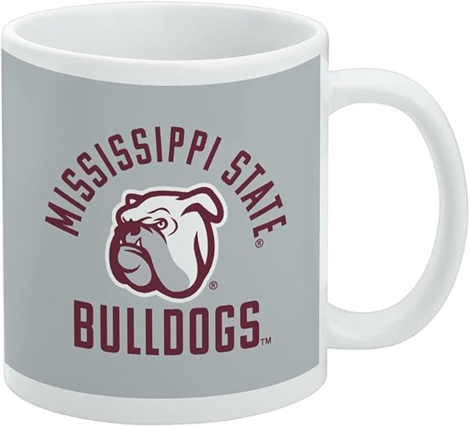 Mississippi State University Bulldogs Ceramic Coffee Mug, Novelty Gift Mugs for Coffee, Tea and Hot Drinks, 11oz, White