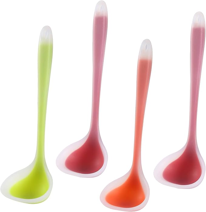 Silicone Small Silicone Ladles, Mini Gravy Ladles, Heat-resistant Sauce ladles for serving or cooking, BPA Free