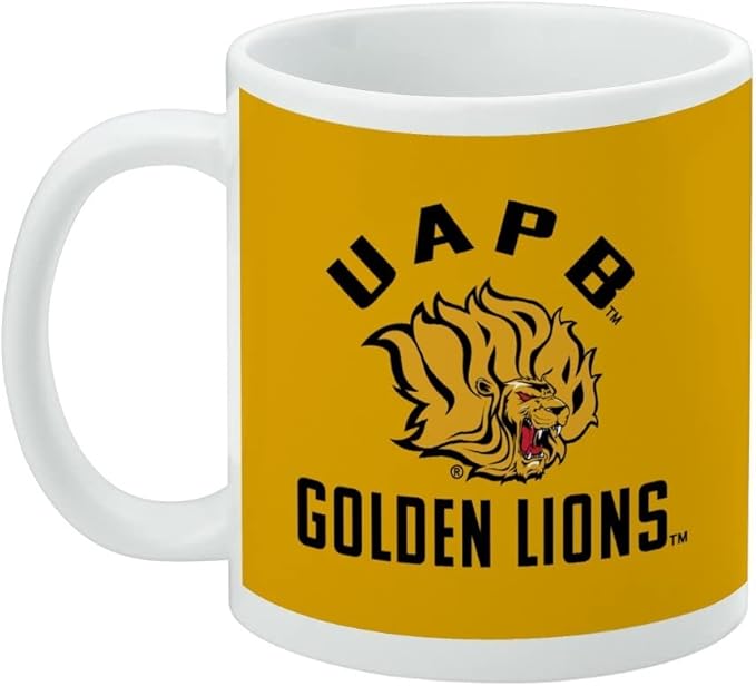 Arkansas at Pine Bluff Golden Lions Ceramic Coffee Mug, Novelty Gift Mugs for Coffee, Tea and Hot Drinks, 11oz, White