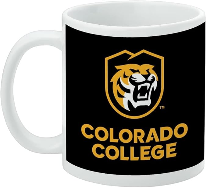 Colorado College Tigers Logo Ceramic Coffee Mug, Novelty Gift Mugs for Coffee, Tea and Hot Drinks, 11oz, White