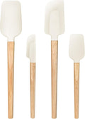 4 Piece Silicone Spatula Set - Food Grade Rubber Spatulas, Nonstick Spoonula & Jar Scraper for Cooking, Baking, Mixing, Frosting - Heat Resistant Up to 600°F, Dishwasher Safe